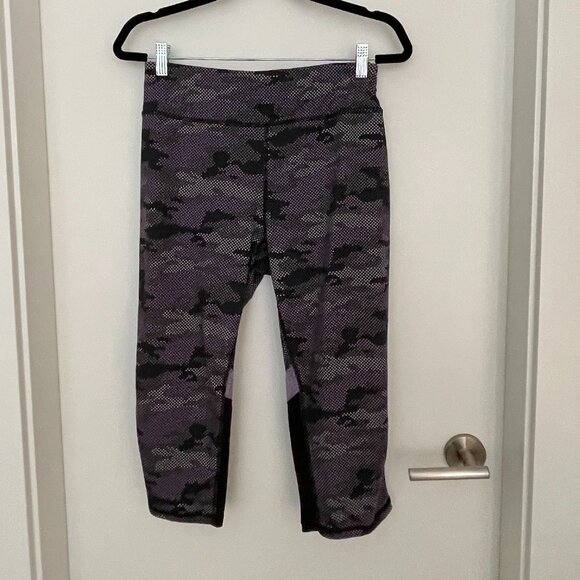 Yoga Activewear Workout Capri Pants Danskin Purple Black XXL - Picture 1 of 3